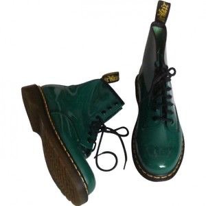 DR. MARTENS Green Combat Boots