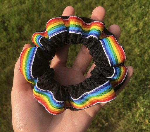 rainbow scrunchie