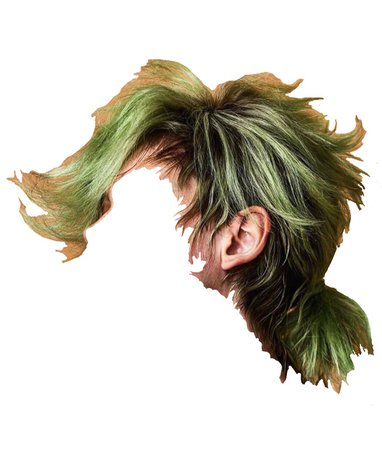 black green hair