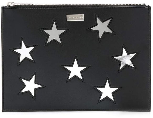 embroidered Stars clutch bag