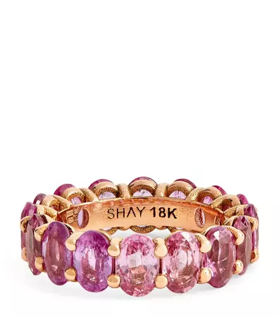 SHAY Rose Gold and Pink Sapphires Basics Eternity Ring