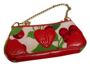 Juicy Couture Cherry Satchel Red and Other Fabric Accents Clutch - Tradesy