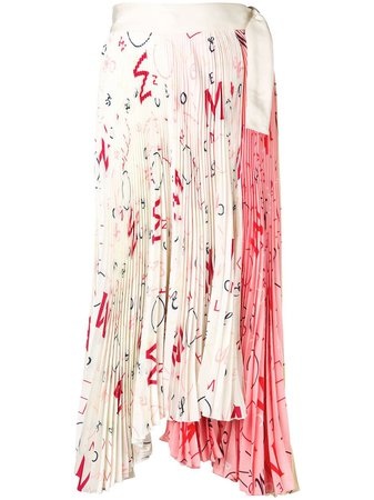 Moncler Graphic Logo Pleated Skirt - Farfetch