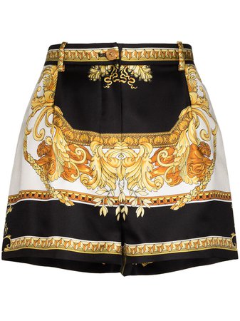 Versace Barocco Print high-waisted Shorts - Farfetch