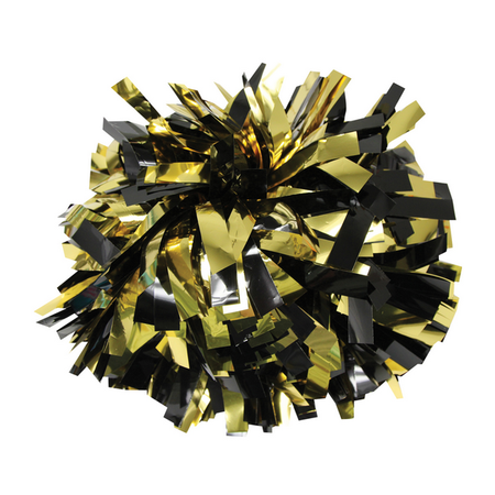 In Stock 6" Two-Color Metallic Show Pom | High-quality cheerleading uniforms, cheer shoes, cheer bows, cheer accessories, and more | Superior Cheer