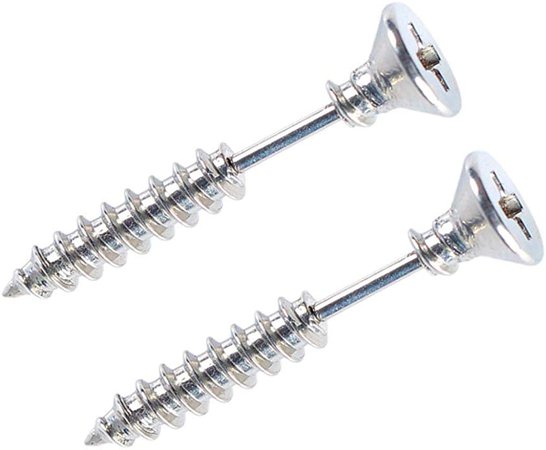 BODYA pair silver tone Stainless Steel Piercing Screws Ear Stud Earrings Lag spike Hip Earring punk me (Silver): Amazon.co.uk: Jewellery