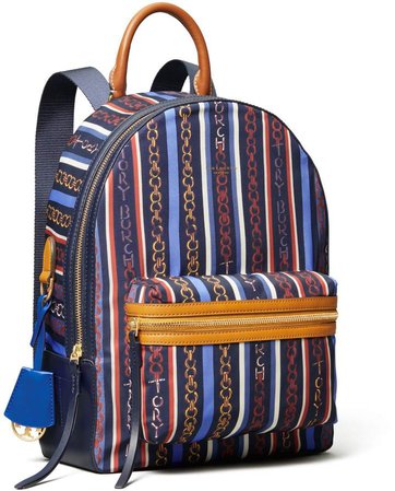 Perry Nylon Printed Zip Backpack