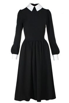Simple Black Victorian Dress