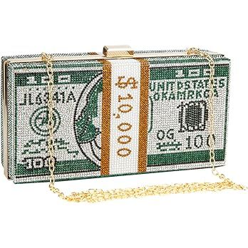 Amazon.com: GripIt Crystal Money Bag Purse for Women Handbags Diamond Evening Purses and Clutches Wedding Glitter Money Clutch,Green : Clothing, Shoes & Jewelry