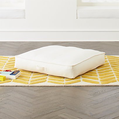 White Teepee Floor Cushion + Reviews | Crate and Barrel