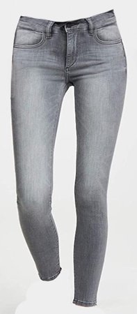 gray low rise gray wash jeans