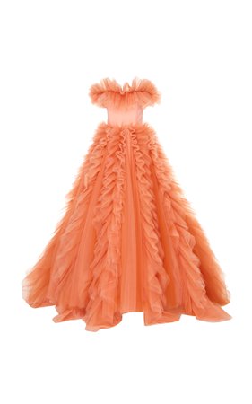 Ombre Tulle Off The Shoulder Gown by Christian Siriano | Moda Operandi