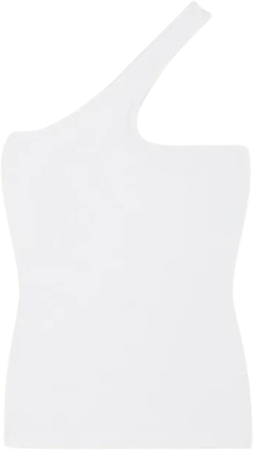 helmut lang white assymetric top