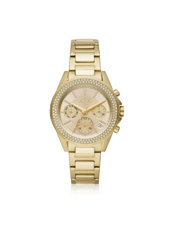 Armani Collezioni Armani Exchange Lady Drexler Gold Tone Chronograph Watch - Gold - 11074151 | italist
