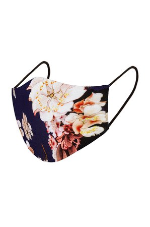 Lovers + Friends Face Mask in Navy Floral | REVOLVE