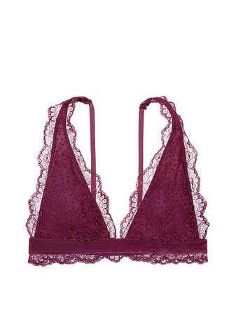 Dot Mesh Velvet Plunge Bralette - The Bralette Collection - Victoria's Secret