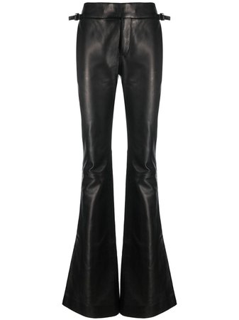 TOM FORD polished-finish Flared Trousers - Farfetch