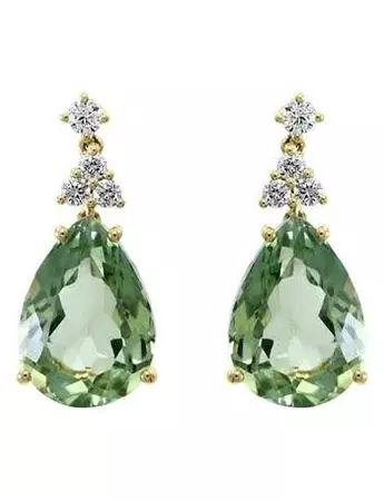 green gemstone earring - Google Search