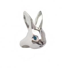 silver bunny rabbit ring