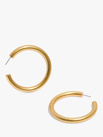Madewell Chunky Hoop Earrings, Vintage Gold at John Lewis & Partners