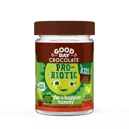 Kid's Good Day Chocolate Probiotic Dietary Supplement Chewables - 50ct : Target