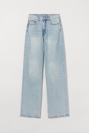 90s Baggy High Jeans - Light denim blue - Ladies | H&M US