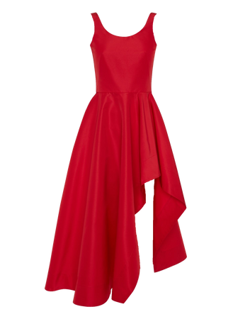 Alexander McQueen | Asymmetric Drape Dress in Lust Red 2 (Dei5 edit)
