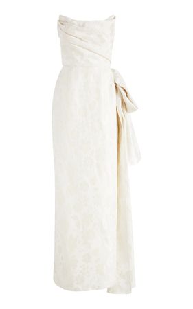 Lena Draped Floral Brocade Gown By Markarian | Moda Operandi