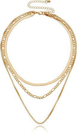 Amazon.com: Jeairts Punk Layered Necklace Snake Bone Choker Necklaces Minimalist Necklace Chain Jewelry for Women and Girls (Gold): Clothing, Shoes & Jewelry