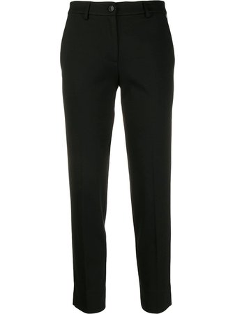 Black Twin-Set Cropped Tailored Trousers | Farfetch.com
