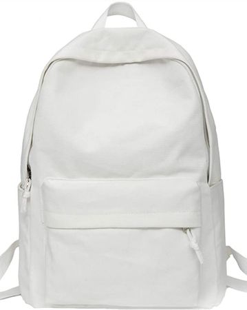Plain white backpack