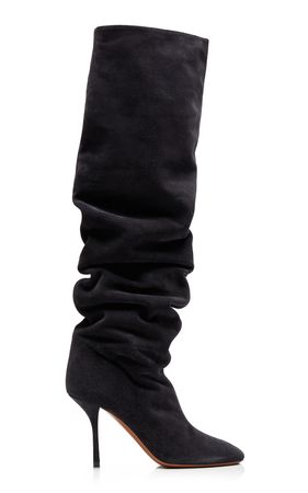 Fluide Suede Knee-High Boots By Alaïa | Moda Operandi