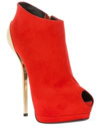 Lyst - Giuseppe Zanotti Colour Block Shoe Boot in Red