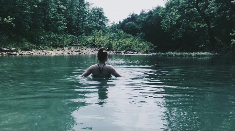 Swimming in a creek