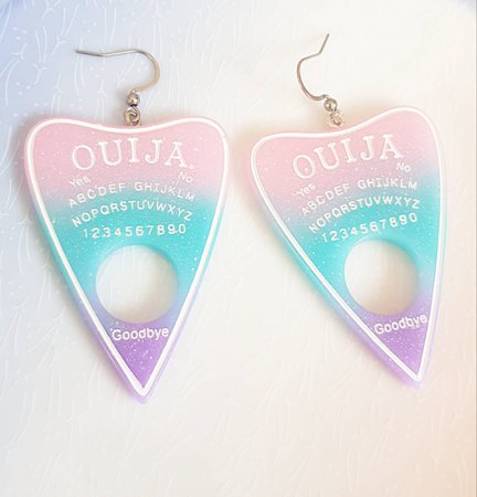 pastel rainbow ouija earrings