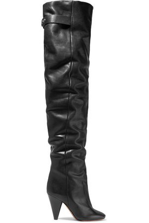 Isabel Marant | Likita leather over-the-knee boots | NET-A-PORTER.COM