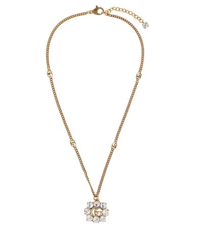 Gucci - Double G crystal necklace | Mytheresa
