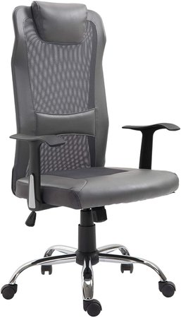 Vinsetto High Back Mesh Office Chair Ergonomic Computer Desk Seat Thick Padded Headrest with Armrest Home Office Grey: Amazon.ca: Home & Kitchen