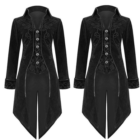 4 Color Gentlemen Men's Coat Fashion Steampunk Vintage Tailcoat Jacket Gothic Victorian Frock Coat Men's Uniform Costume Plus Size | Wish