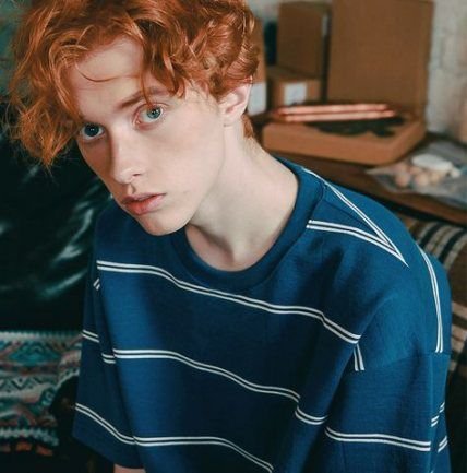 curly red hair boy