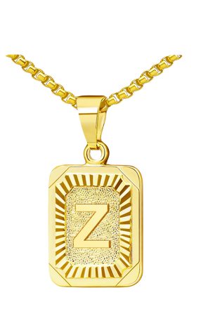 Gold Z necklace
