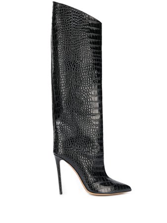 Alexandre Vauthier crocodile-embossed Knee Boots - Farfetch