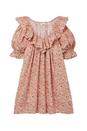DÔEN - Chime ruffled floral-print cotton mini dress