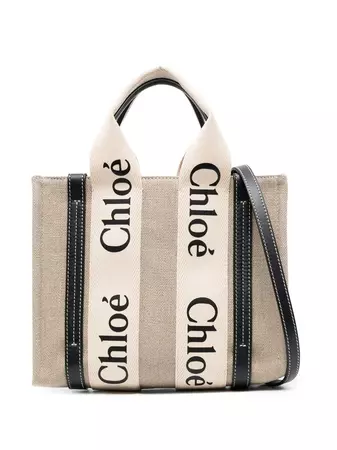 Chloé Woody logo-print Tote Bag - Farfetch