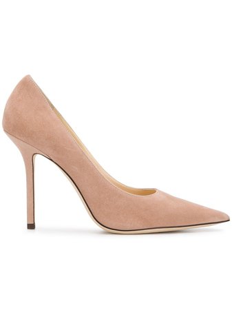 Shop Jimmy Choo ballet pink Love 100 pumps with Express Delivery - FARFETCH