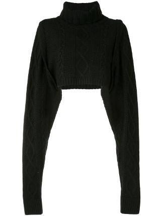 Y's Cropped cable-knit Jumper - Farfetch