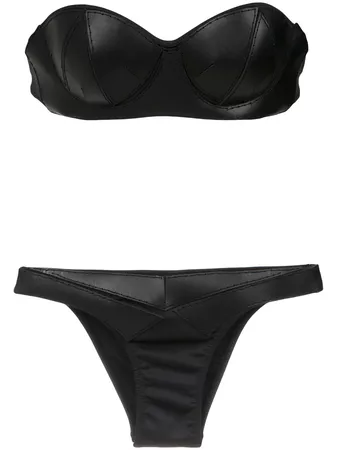 704£ Amir Slama Panelled Bandeau Bikini Set - Buy Online - Phenomenal Luxury Brands, Fast Global Delivery