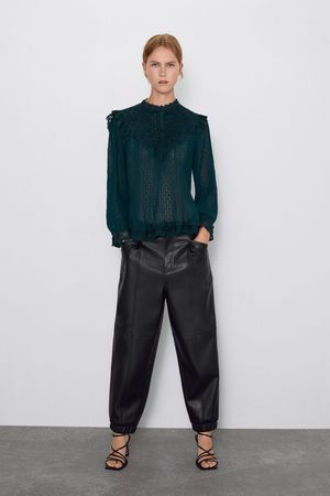 EMBROIDERED BLOUSE - View All-SHIRTS | BLOUSES-WOMAN | ZARA United States