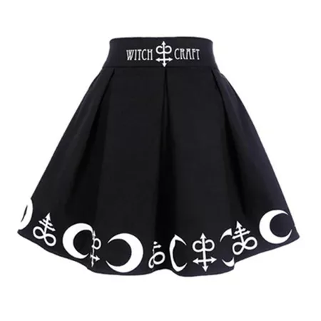 Witch Moon Printed Harajuku Punk Rock Gothic Summer Women Skirts Hight Waist Mini Skirt Pleated Mini Skirt for Gothic Girls-in Skirts from Women's Clothing on Aliexpress.com | Alibaba Group
