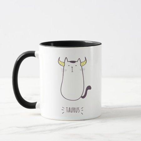 Taurus Cat Zodiac Sign Mug | Zazzle.com